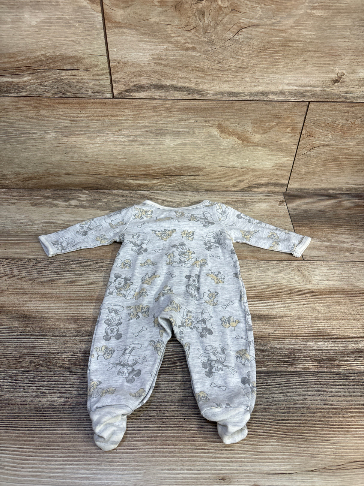 Disney Baby Mickey Mouse Snap Sleeper Grey sz Newborn