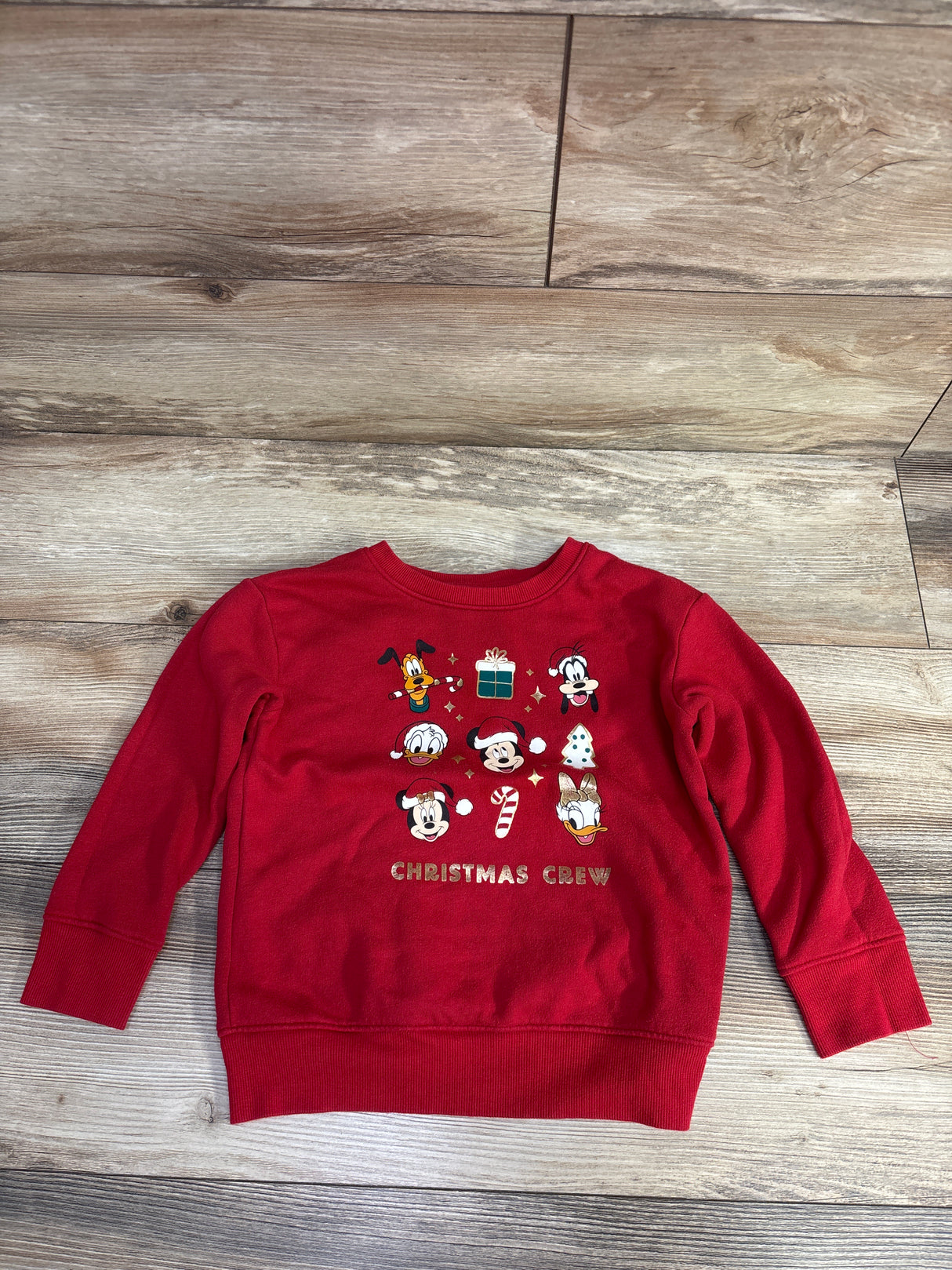 Disney x Jumping Beans Mickey Mouse Christmas Sweatshirt Red sz 4T