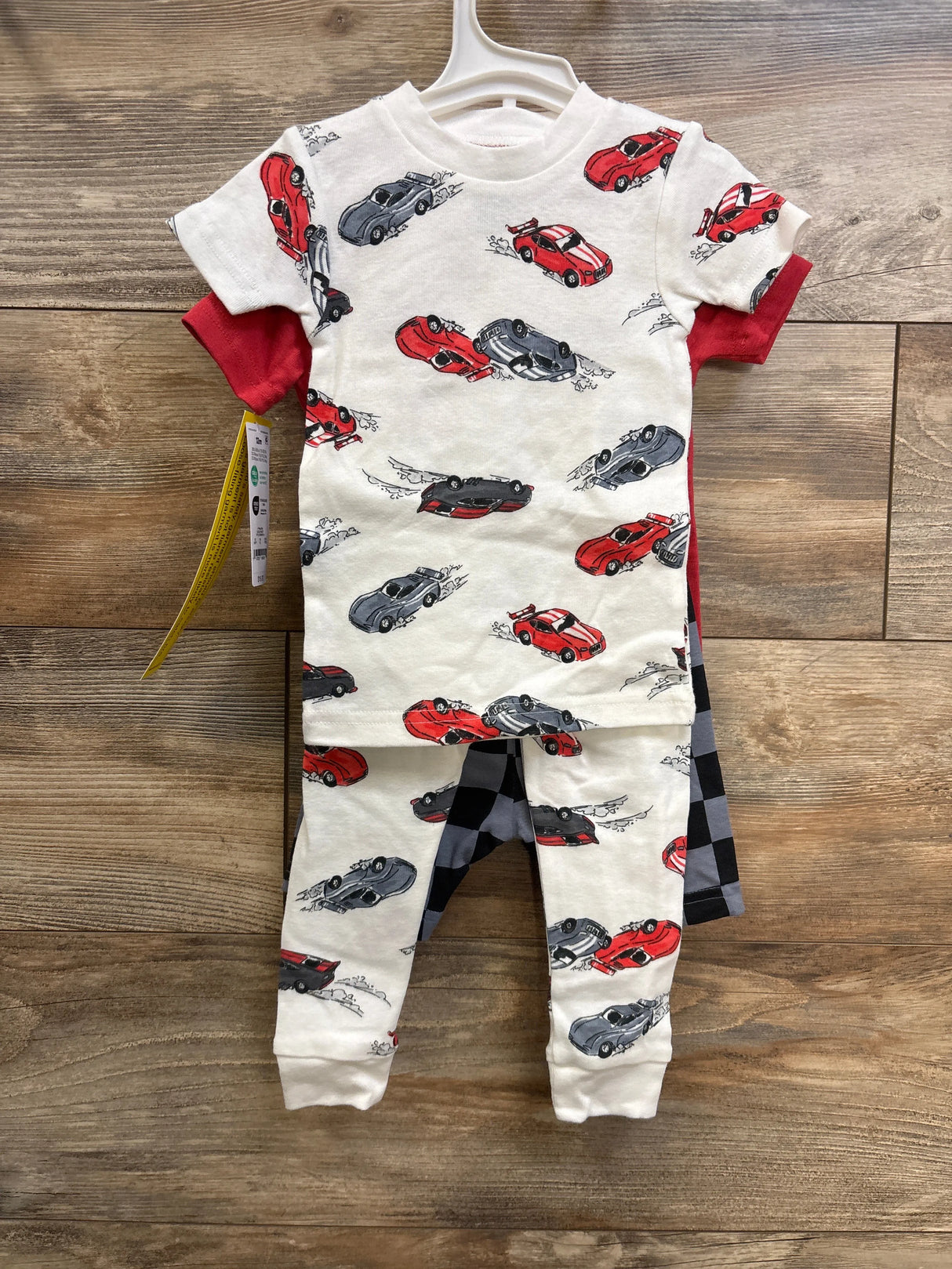 NEW Just One You Race Car 4pcs Pajama Set Red sz 12m