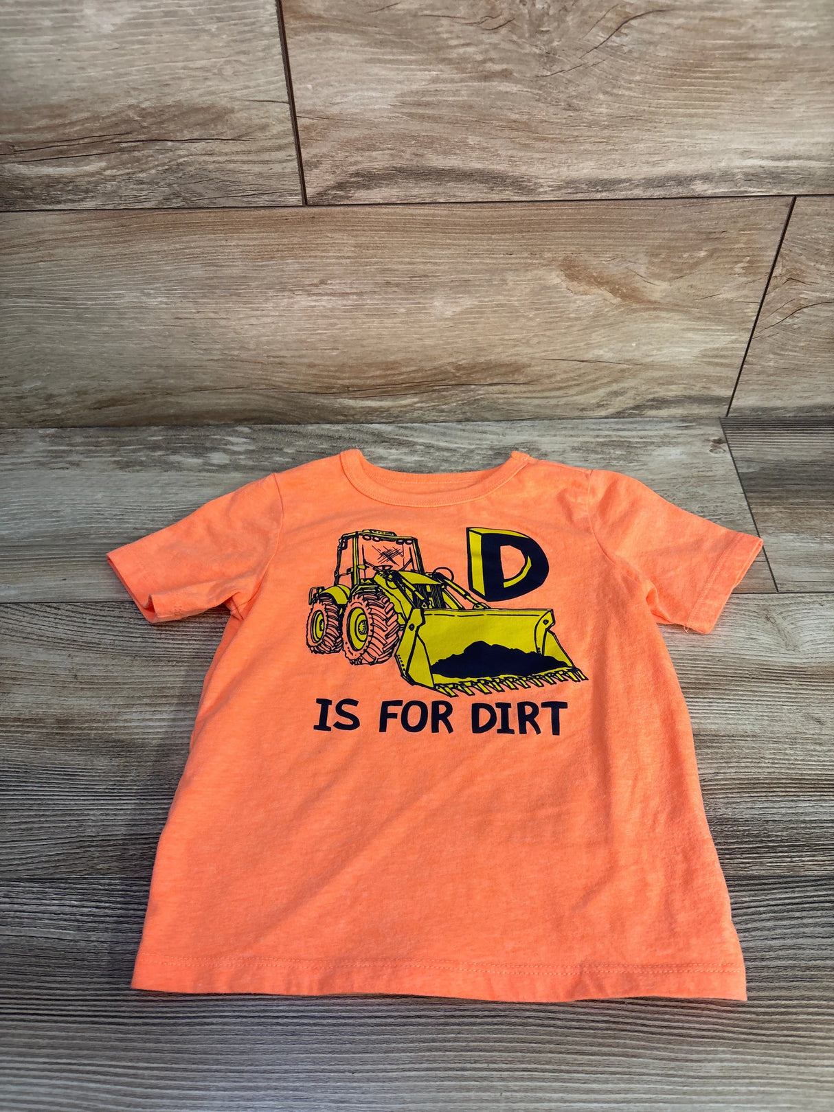 Children's Place D Is For Dirt Shirt Orange sz 3T