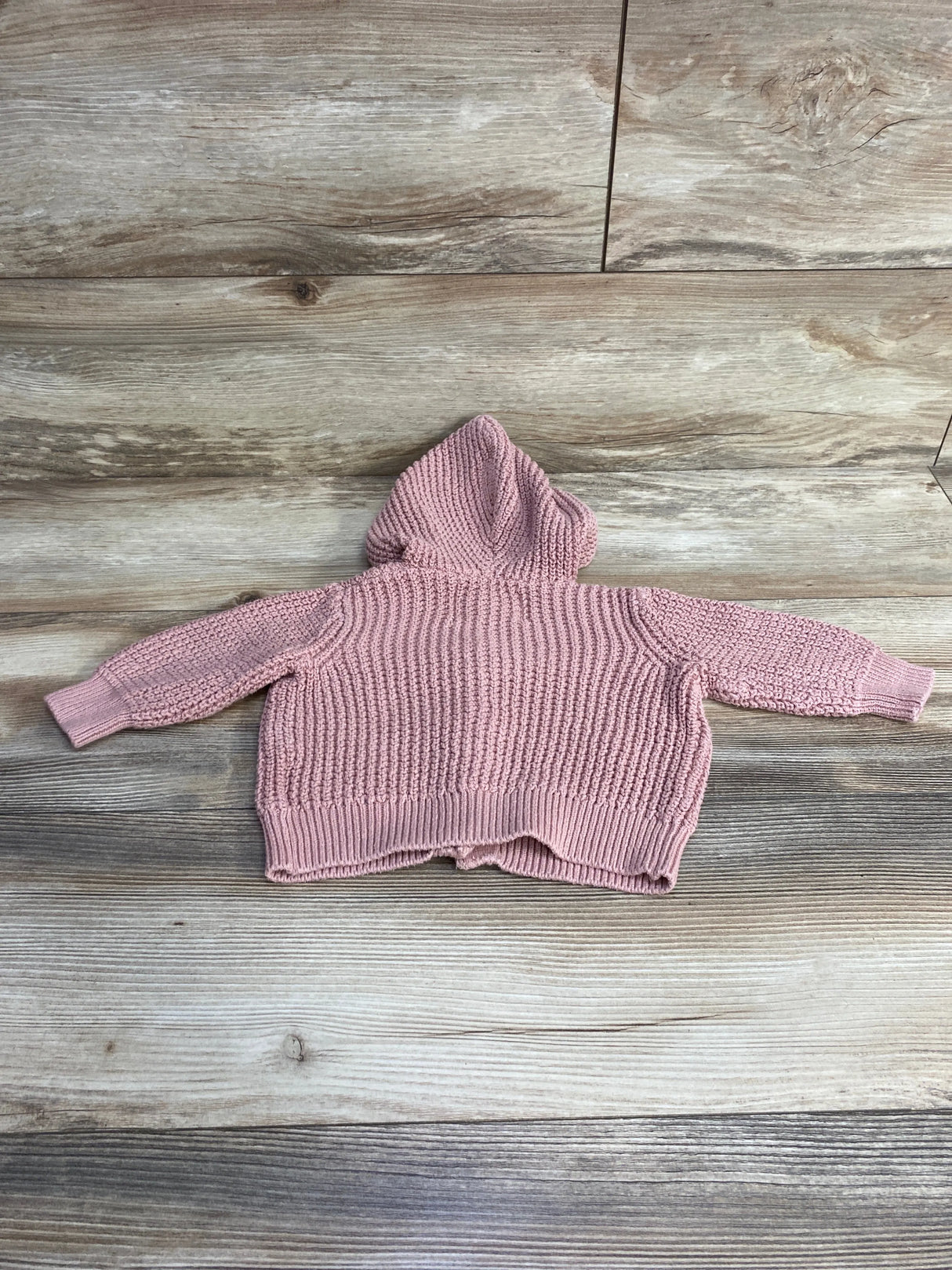 Old Navy Chunky Knit Hooded Sweater Pink sz 6-12m