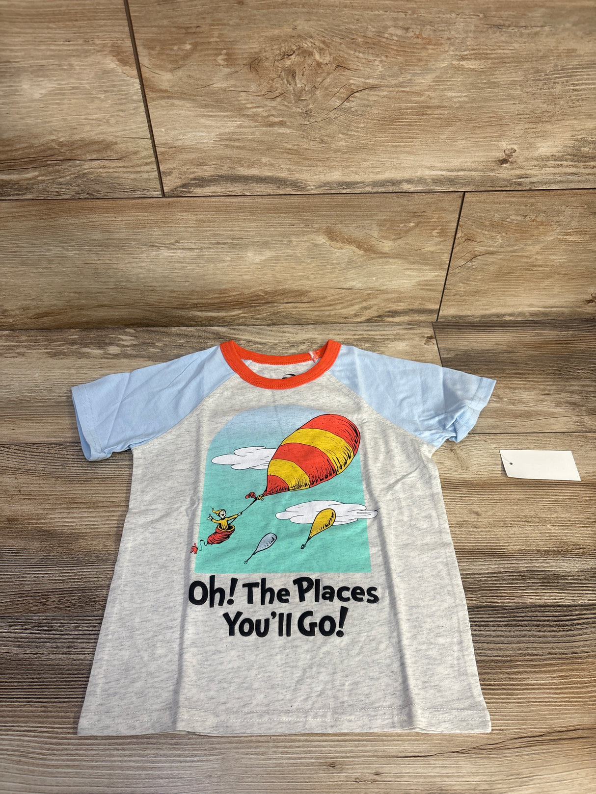 NEW Hybrid Apparel Dr. Seuss Oh! The Places You'll Go! Shirt Grey sz 4T