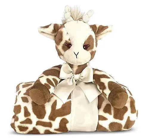 NEW Bearington Collection Baby Patches Cuddle Me Sleeper, Giraffe Security Blanket, 28.5" X 28.5" - Me n Mommy To Be