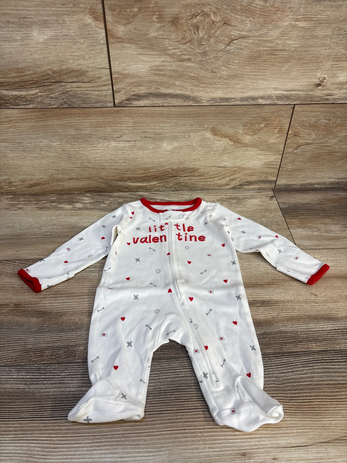 Just One You Little Valentine Sleeper White sz Newborn