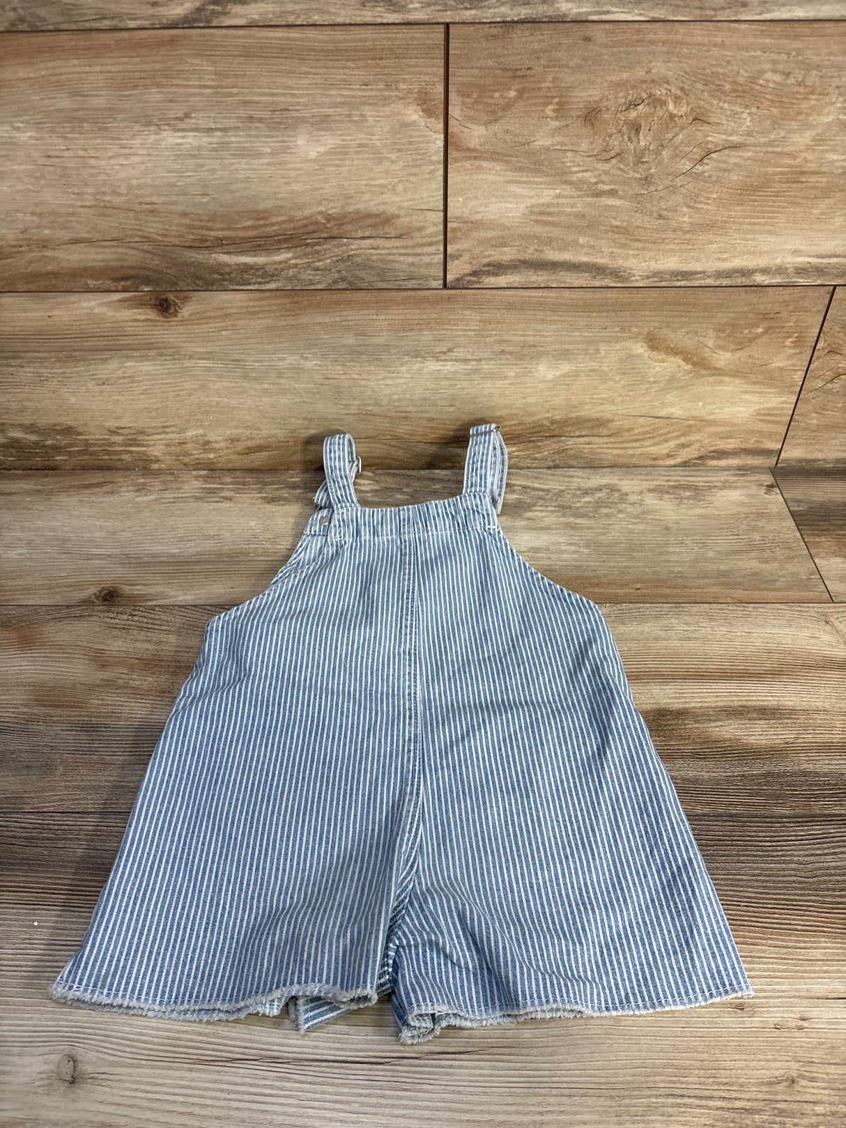 Zara Striped Twill Shortalls Blue sz 4-5T