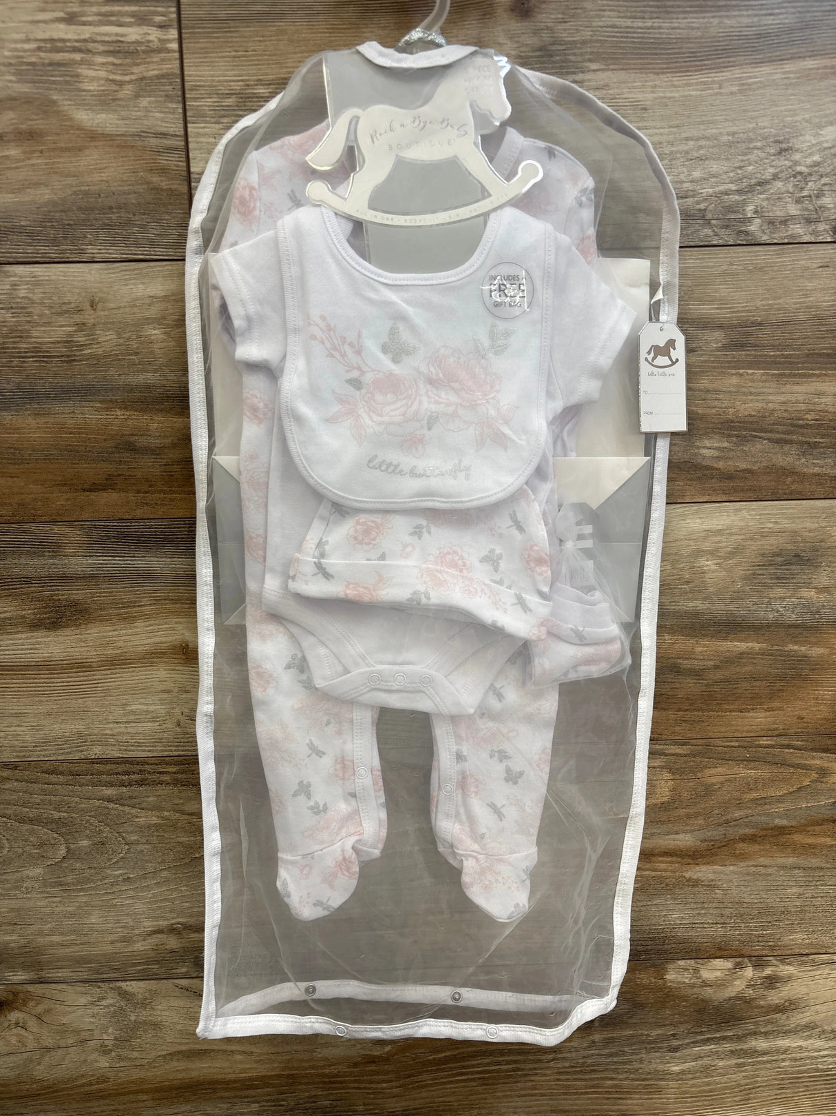NEW Rock a Bye Baby Boutique 5pc Gift Set White sz 3/6m