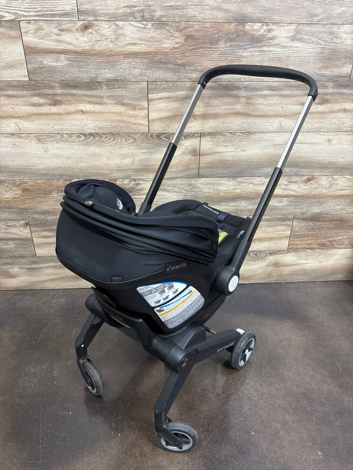 Evenflo Shyft DualRide Travel System in Durham Green