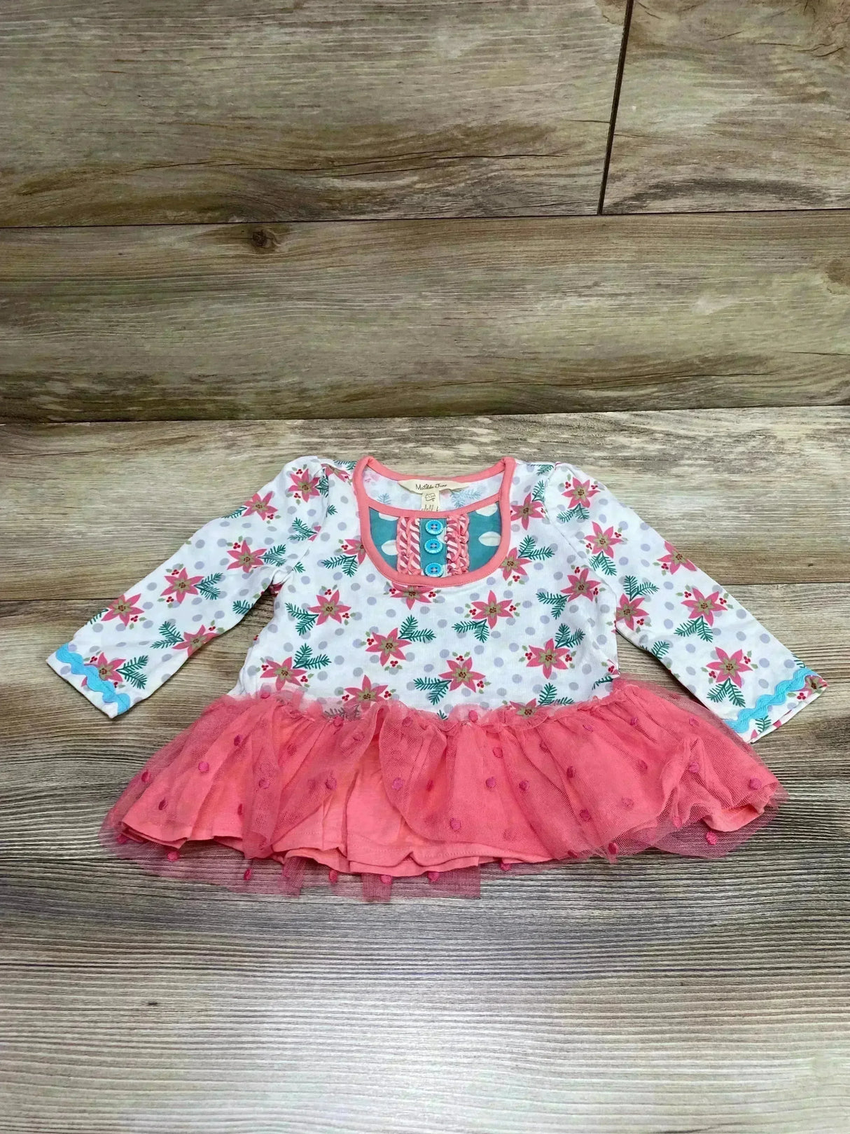 Matilda Jane Poinsettia Tunic White sz 6-12m - Me n Mommy To Be