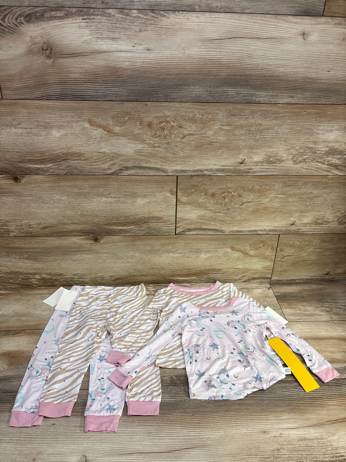 NEW Sleep On It 4pc Bamboo Pajama Set Pink sz 24m