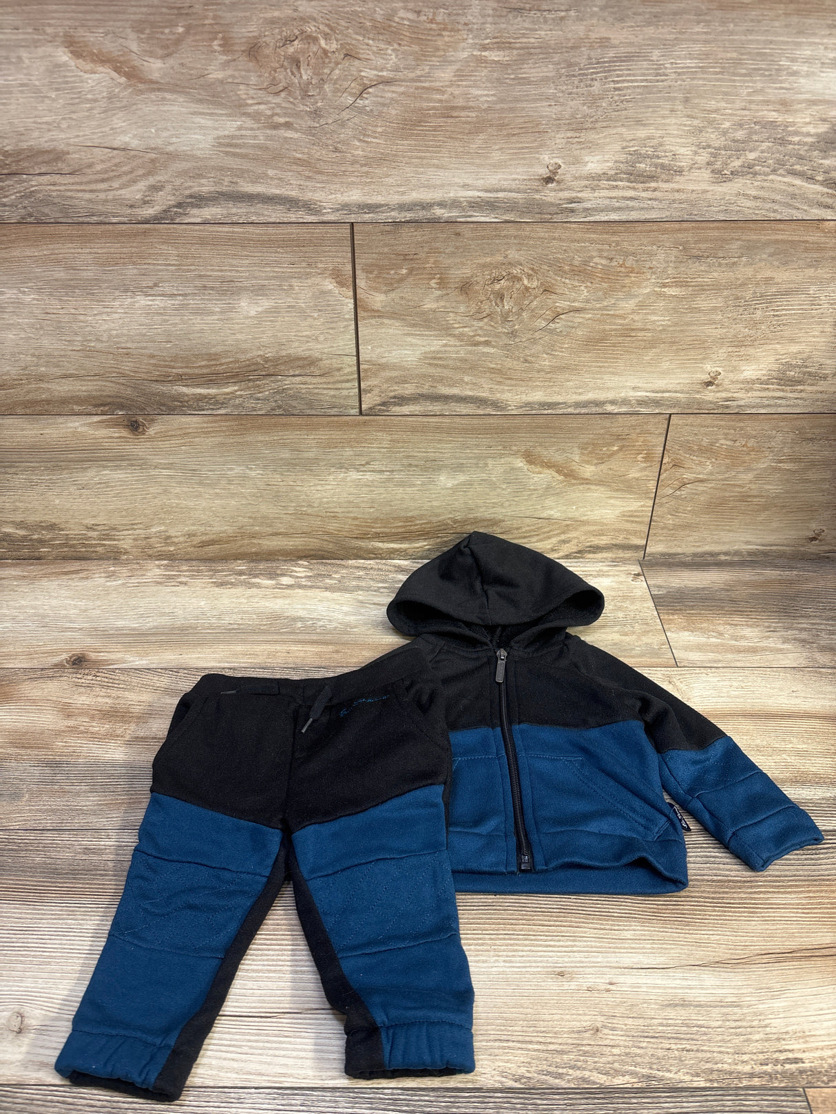 Ben Sherman 2pc Zip-Up Jacket & Joggers Set Black sz 3/6m
