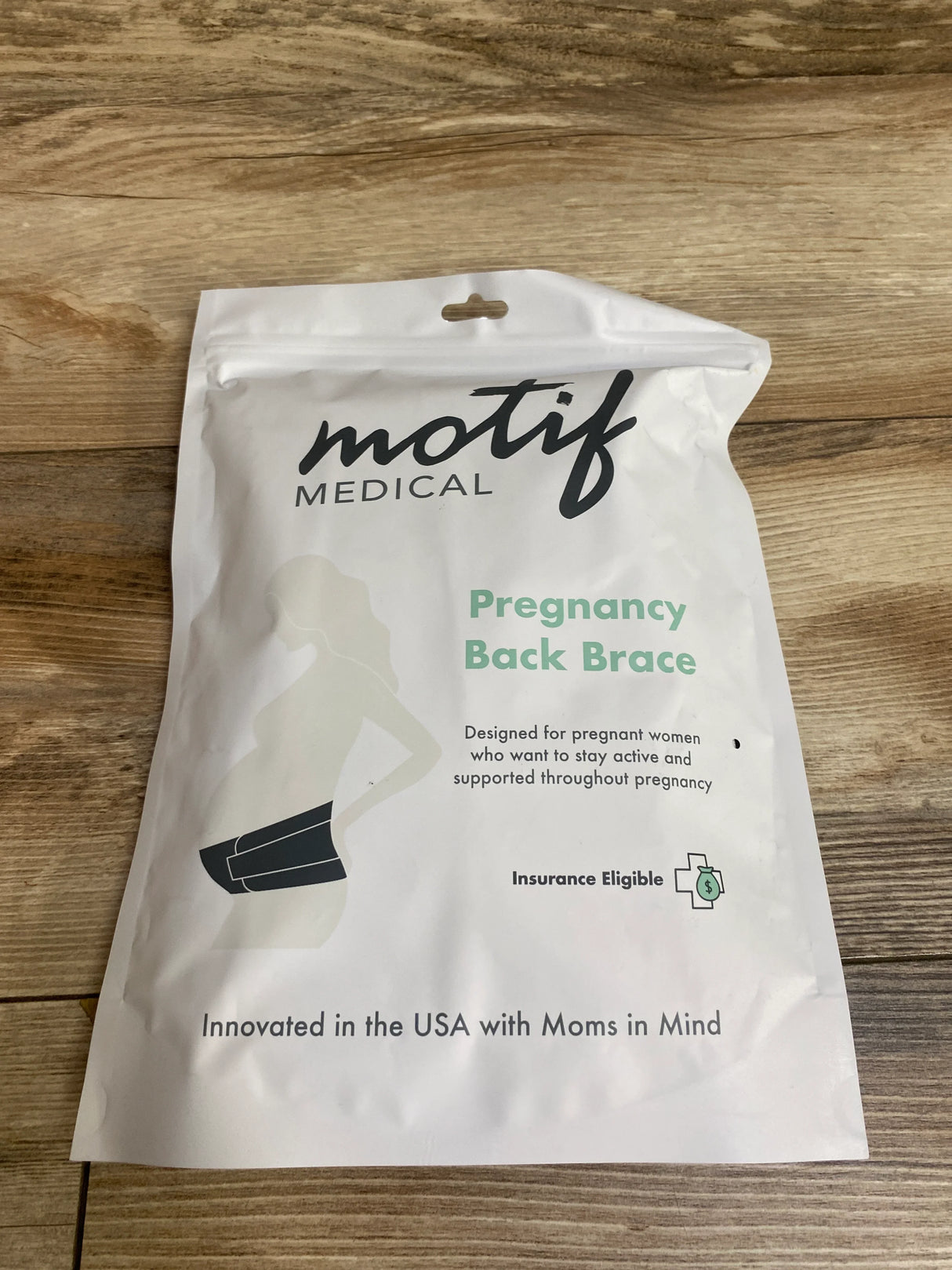 NEW Motif Pregnancy Back Brace White sz Medium