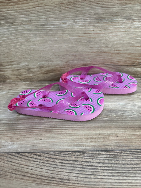 Flip Flops Watermelon Print Pink sz 7/8 - Me n Mommy To Be
