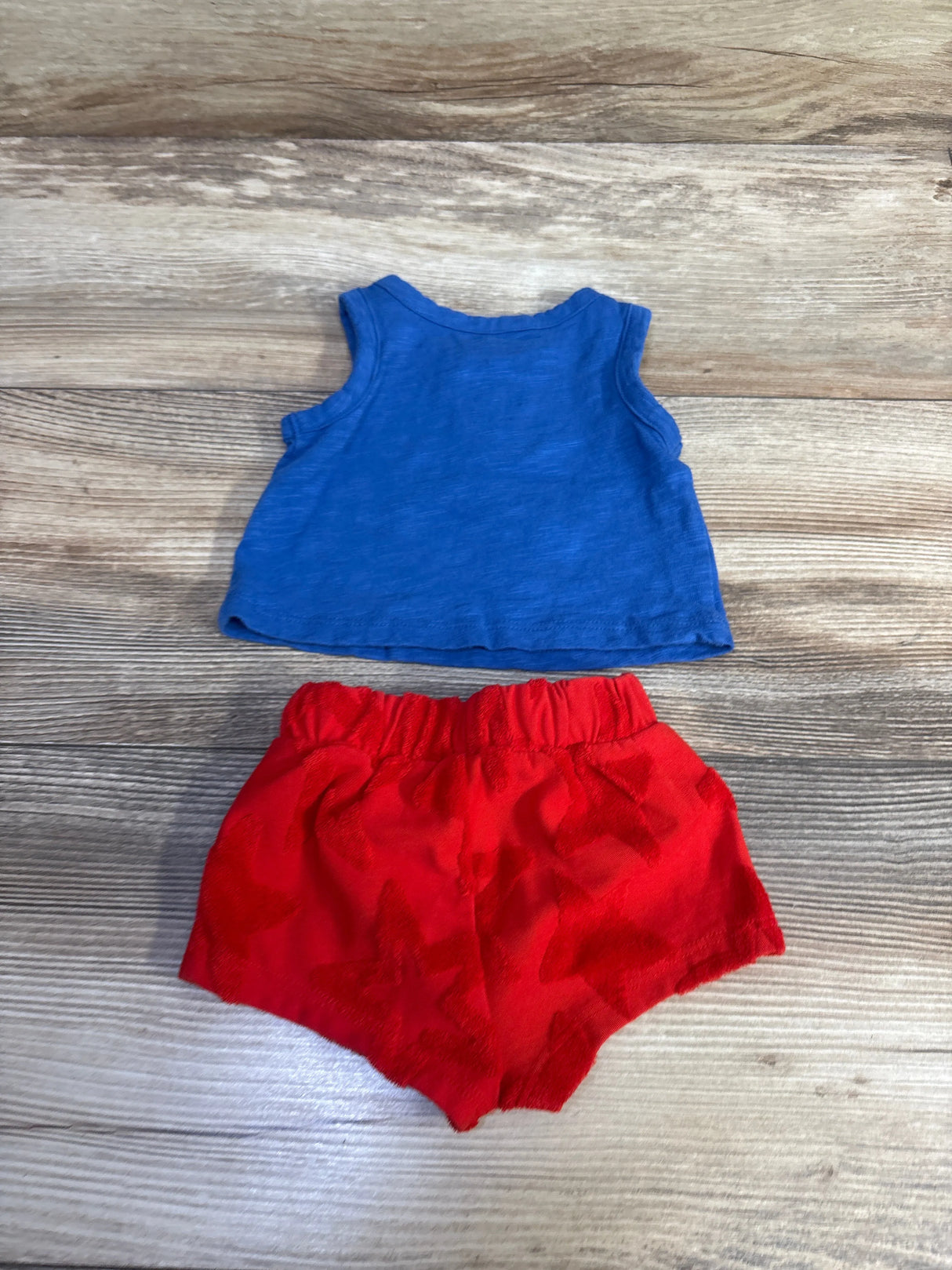 Cat& Jack 2pc Tank Top & Terry Shorts Blue sz Newborn