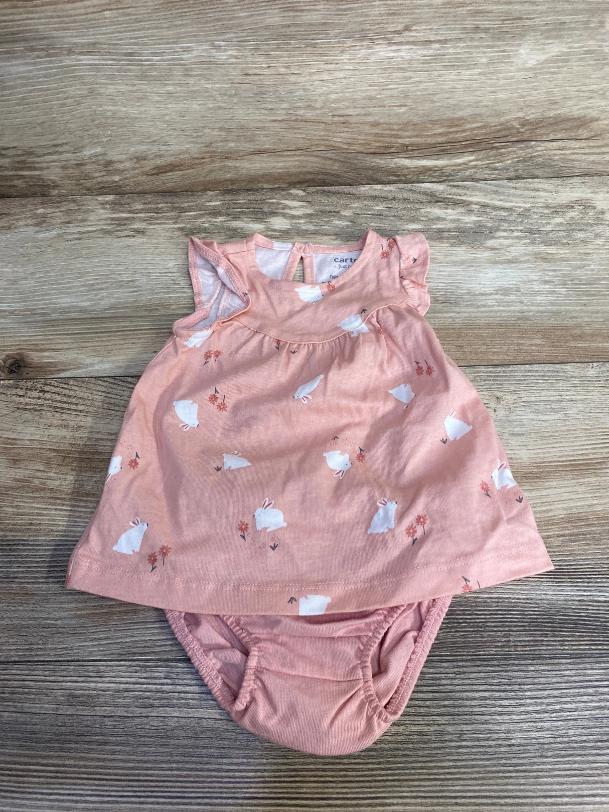 NEW Just One You 2pc Bunny Print Dress & Bloomers Pink sz Newborn - Me n Mommy To Be