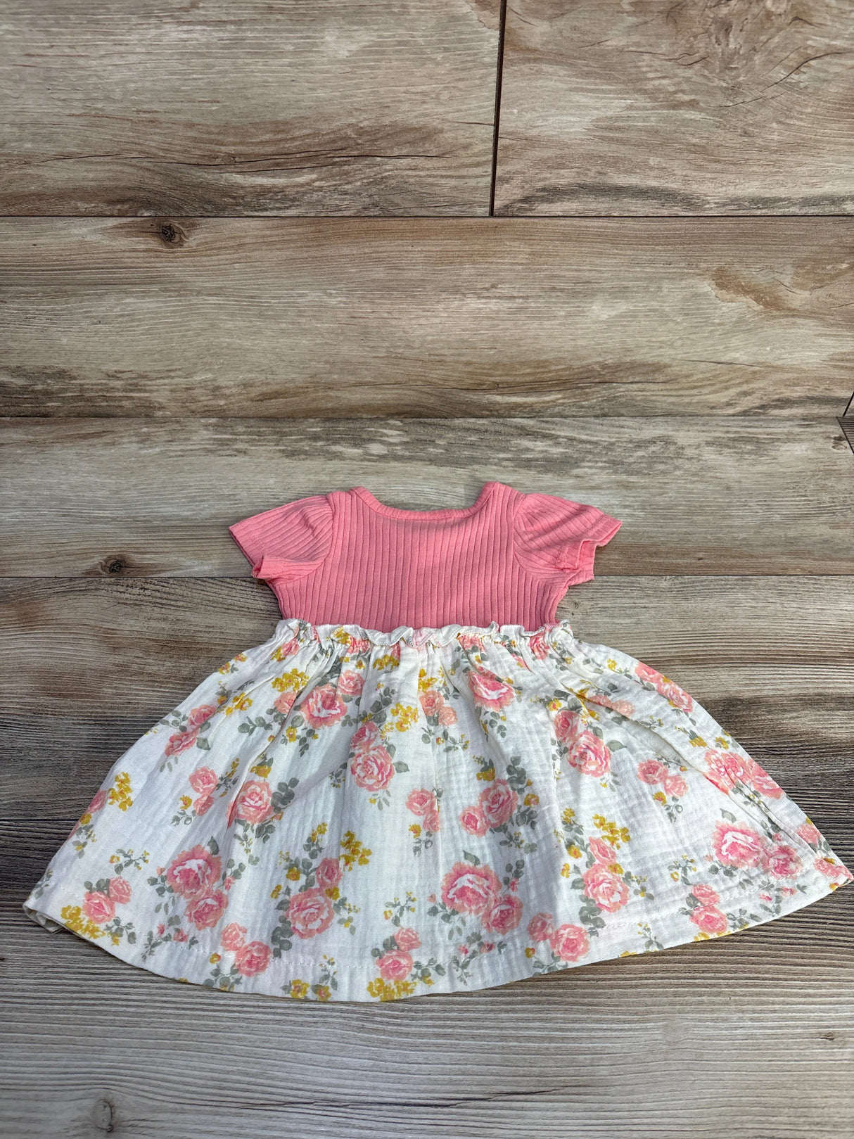 Laura Ashley Henley Floral Dress Pink sz 6-9m - Me n Mommy To Be