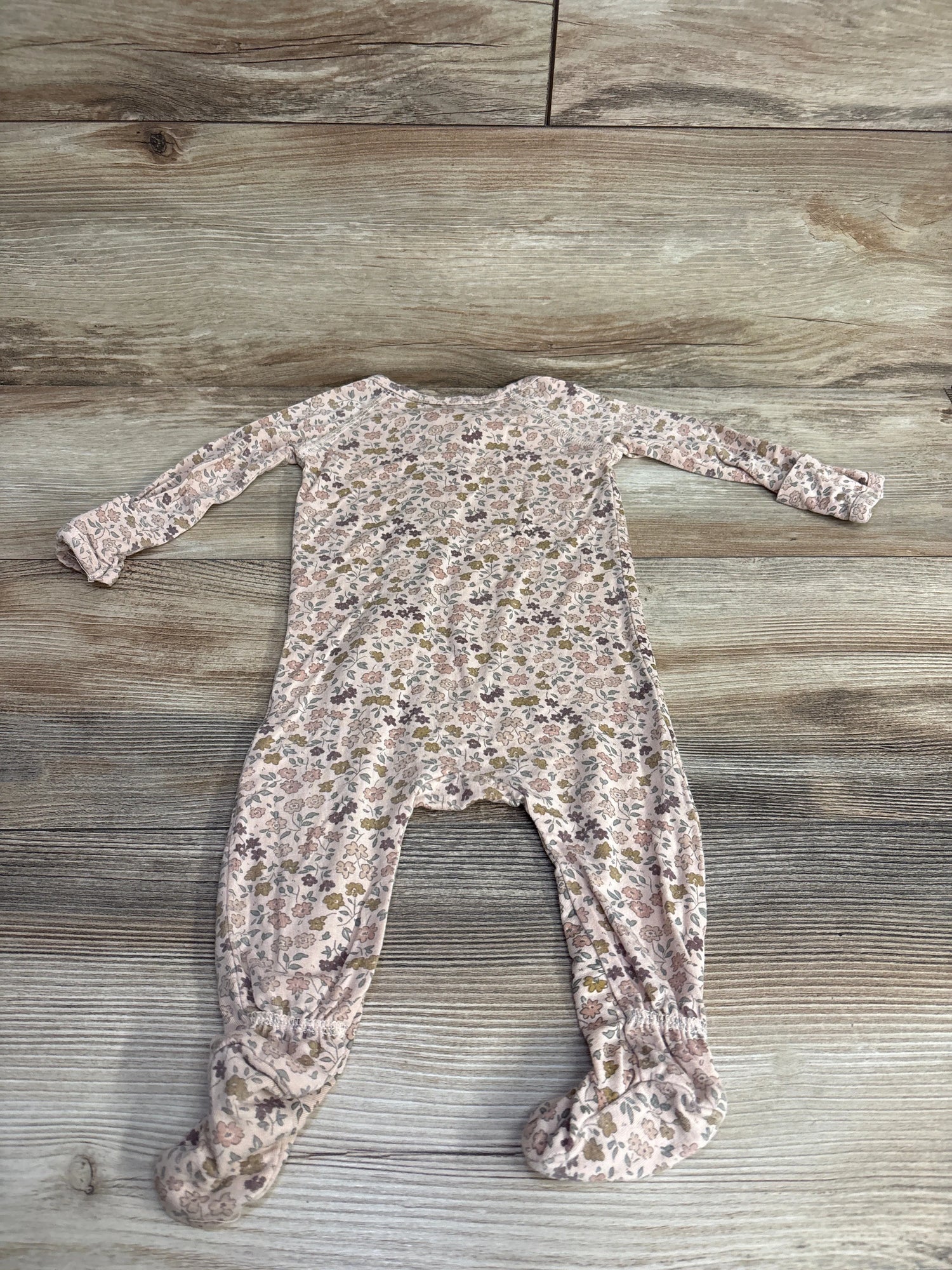 Quincy Mae Floral Sleeper Pink sz 3-6m
