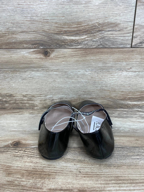 The Children's Place Girls Jeweled Faux Patent Leather Ballet Flats Black Sz 2Y - Me n Mommy To Be