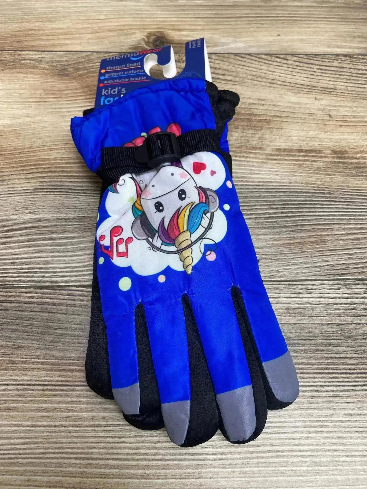 NEW ThermaWear Kid's Unicorn Winter Ski Gloves Blue - Me n Mommy To Be