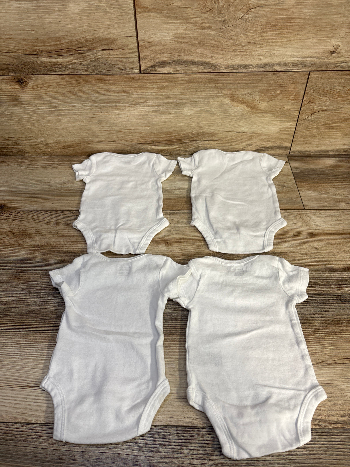 Gerber 4pk Bodysuit Set White sz Newborn