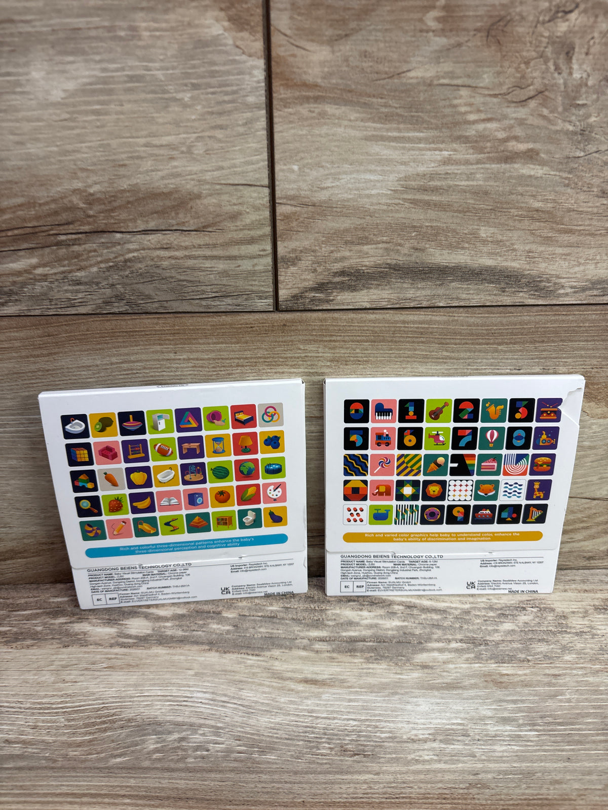 Beiens Colorful Visual Stimulus Cards 2pk 40pc