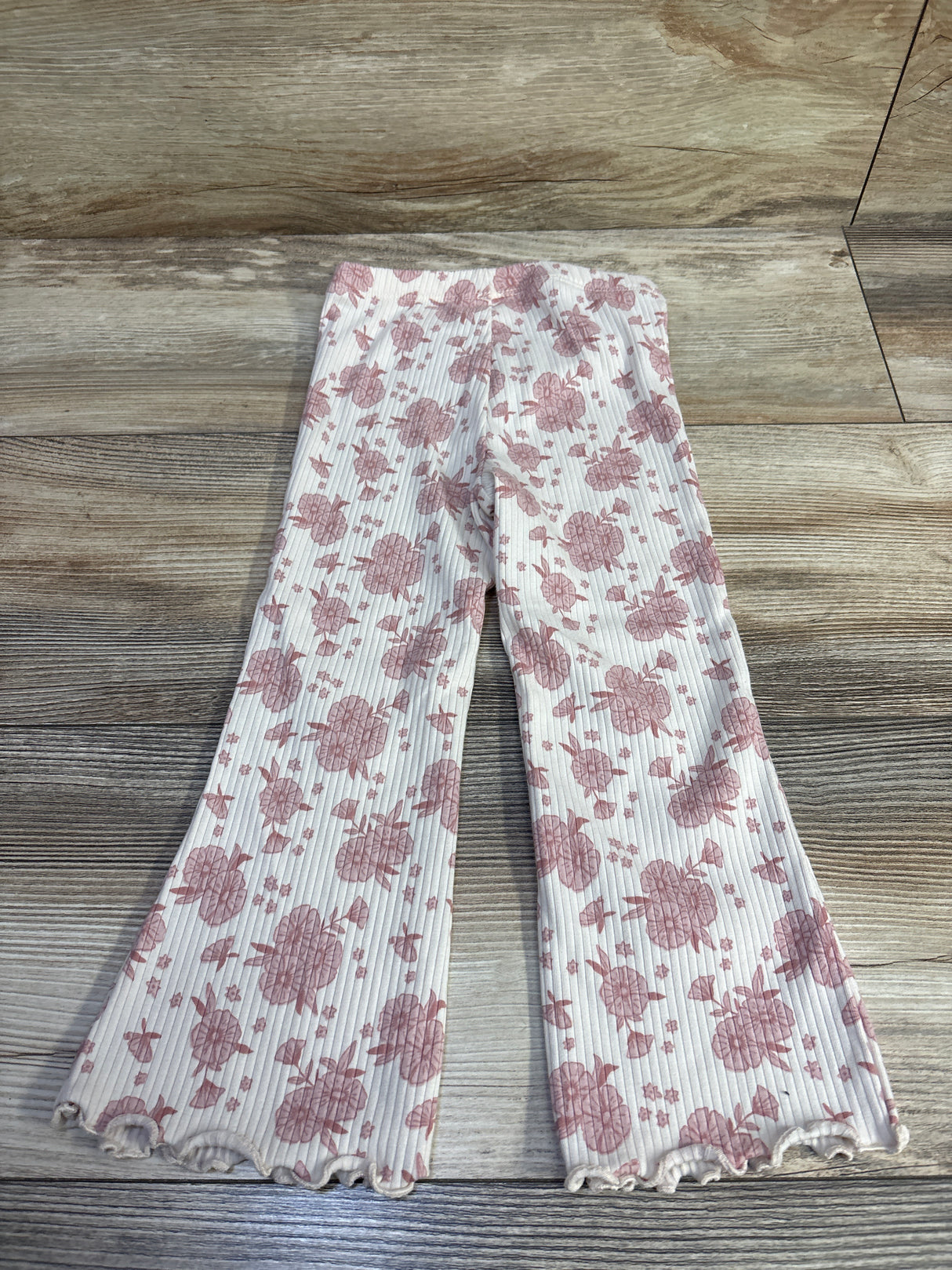 Cat & Jack Ribbed Flare Leggings Ivory sz 3T