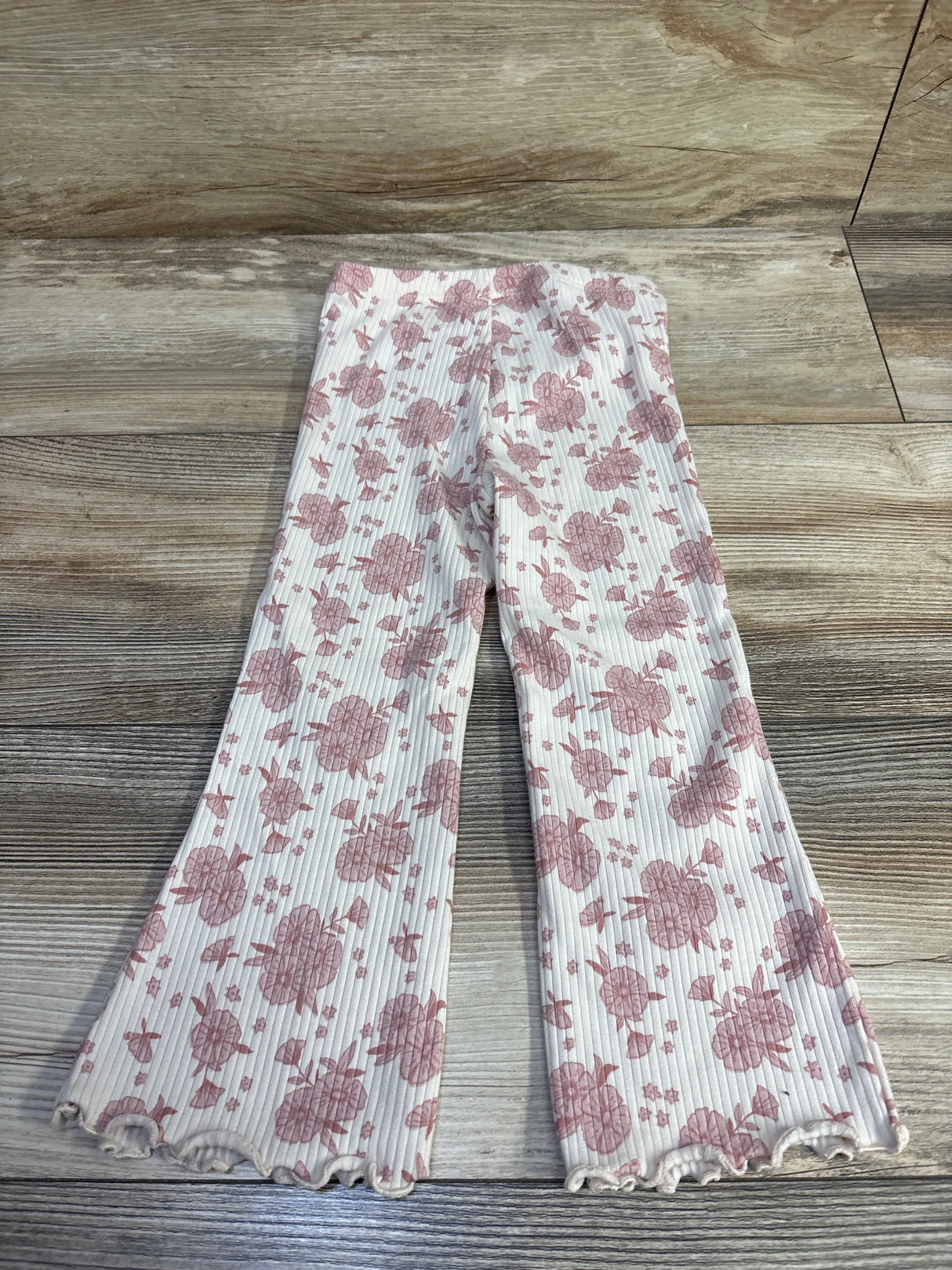 Cat & Jack Ribbed Flare Leggings Ivory sz 3T