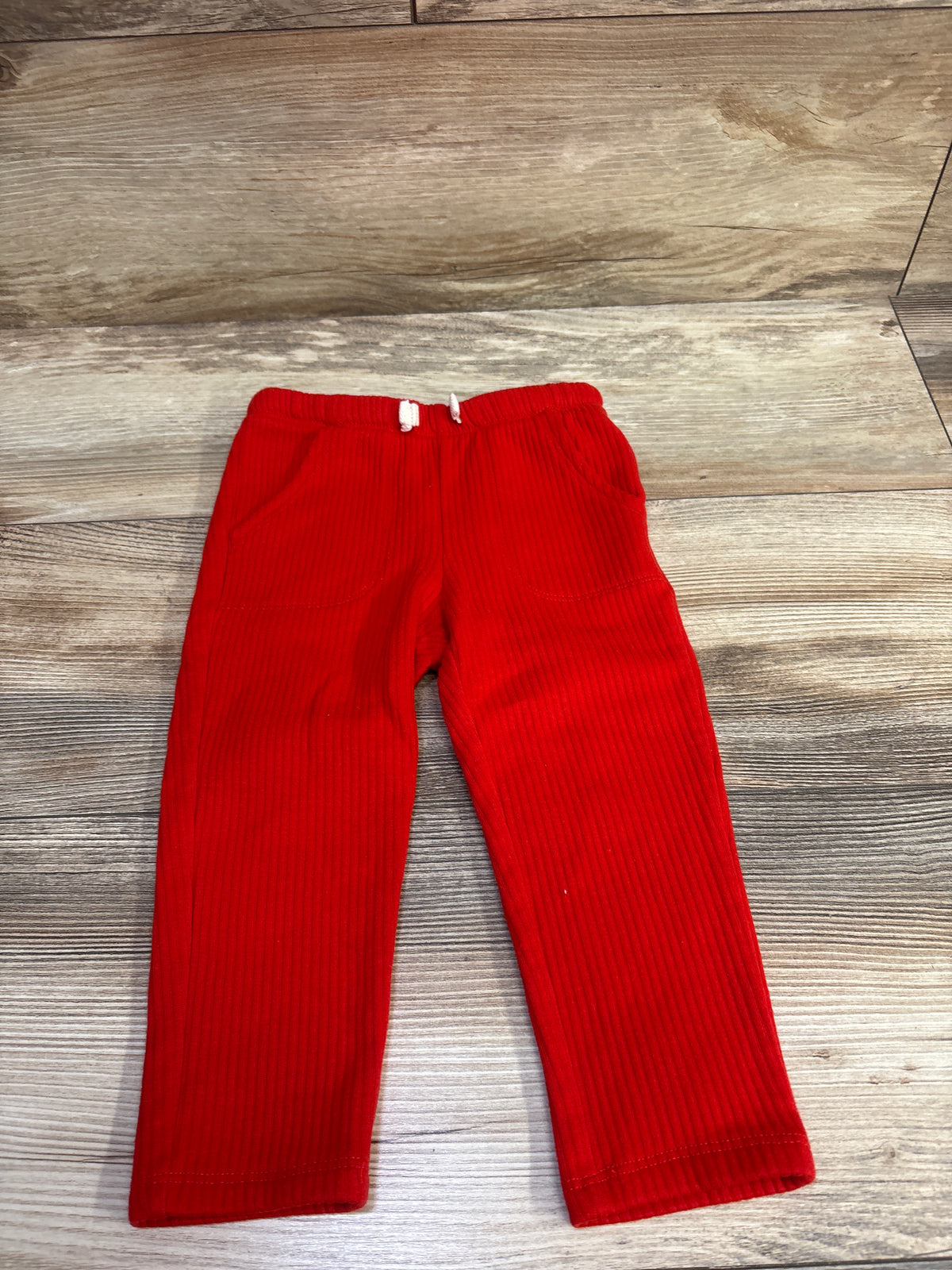 Cat & Jack Ribbed Pants Red sz 2T