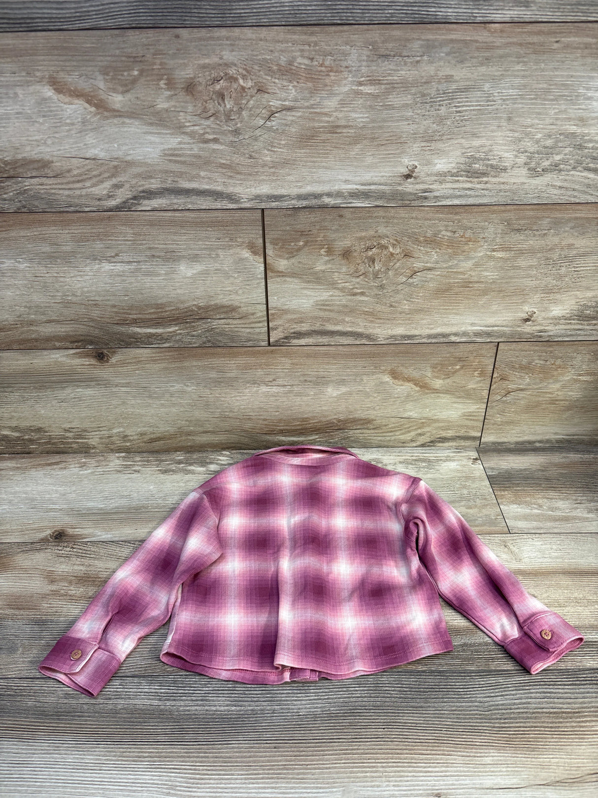 OshKosh Button Up Flannel Pink sz 2T