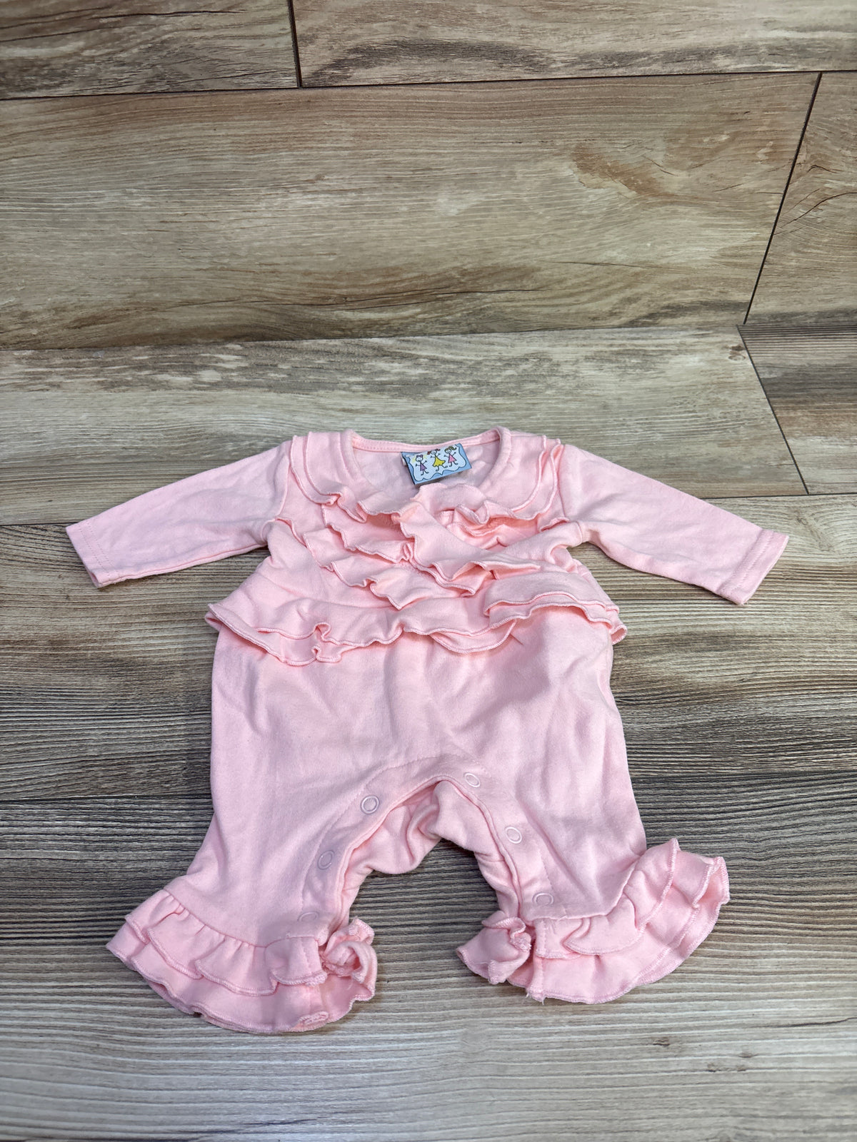 Three Sisters Ruffle Coverall Pink sz Newborn