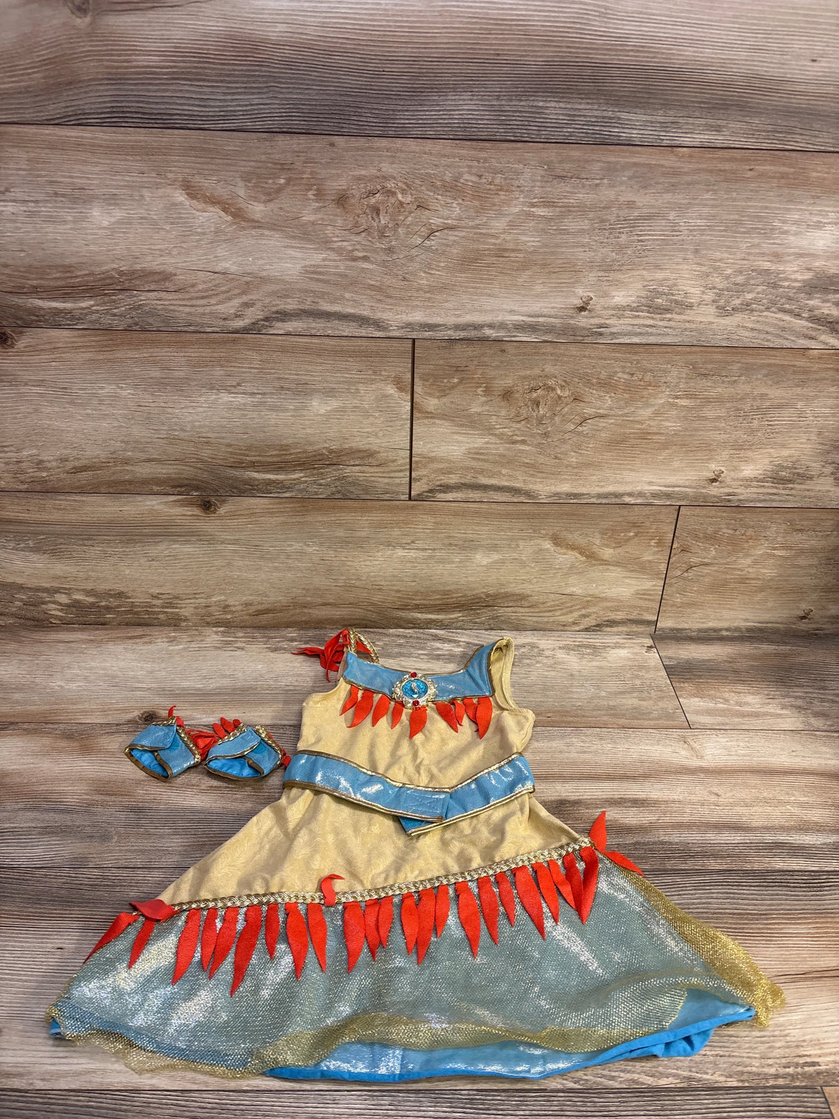 Disney Store 4pc Pocahontas Halloween Costume Beige sz 3T