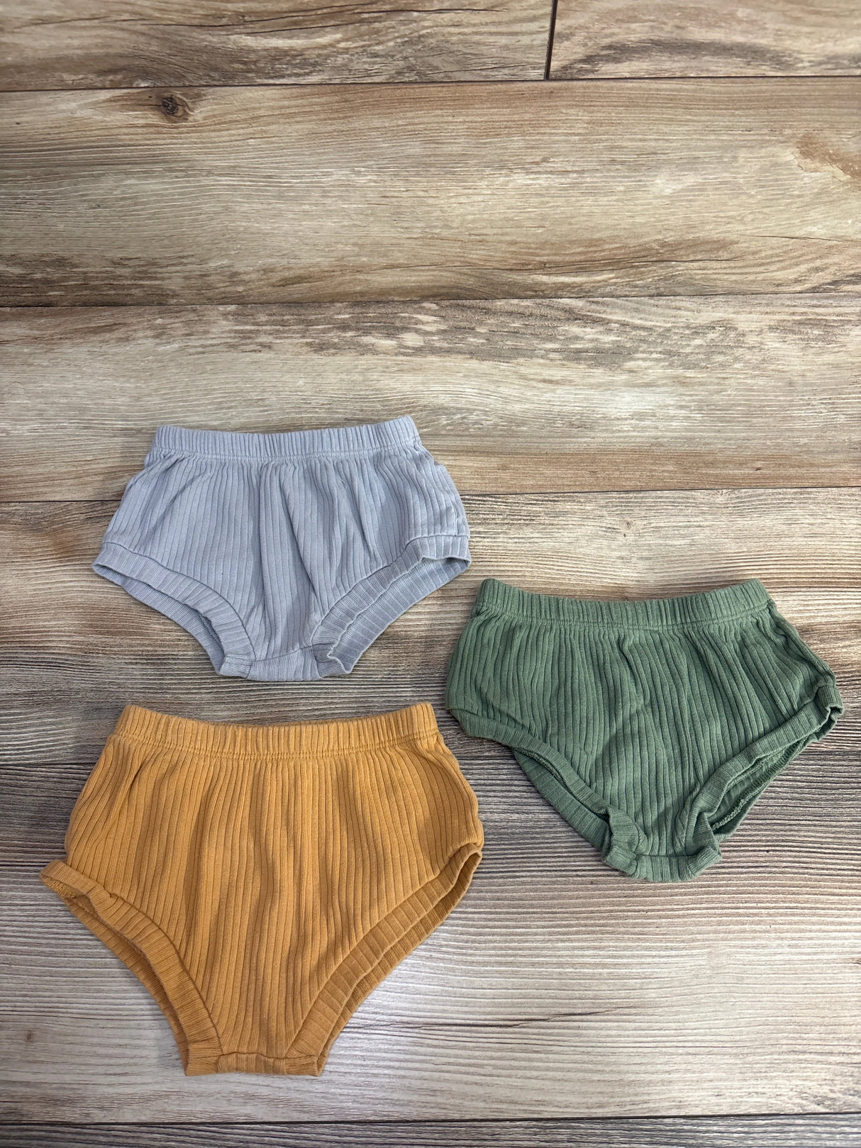 Cloud Island 3pk Ribbed Bloomers Green sz 6-9m