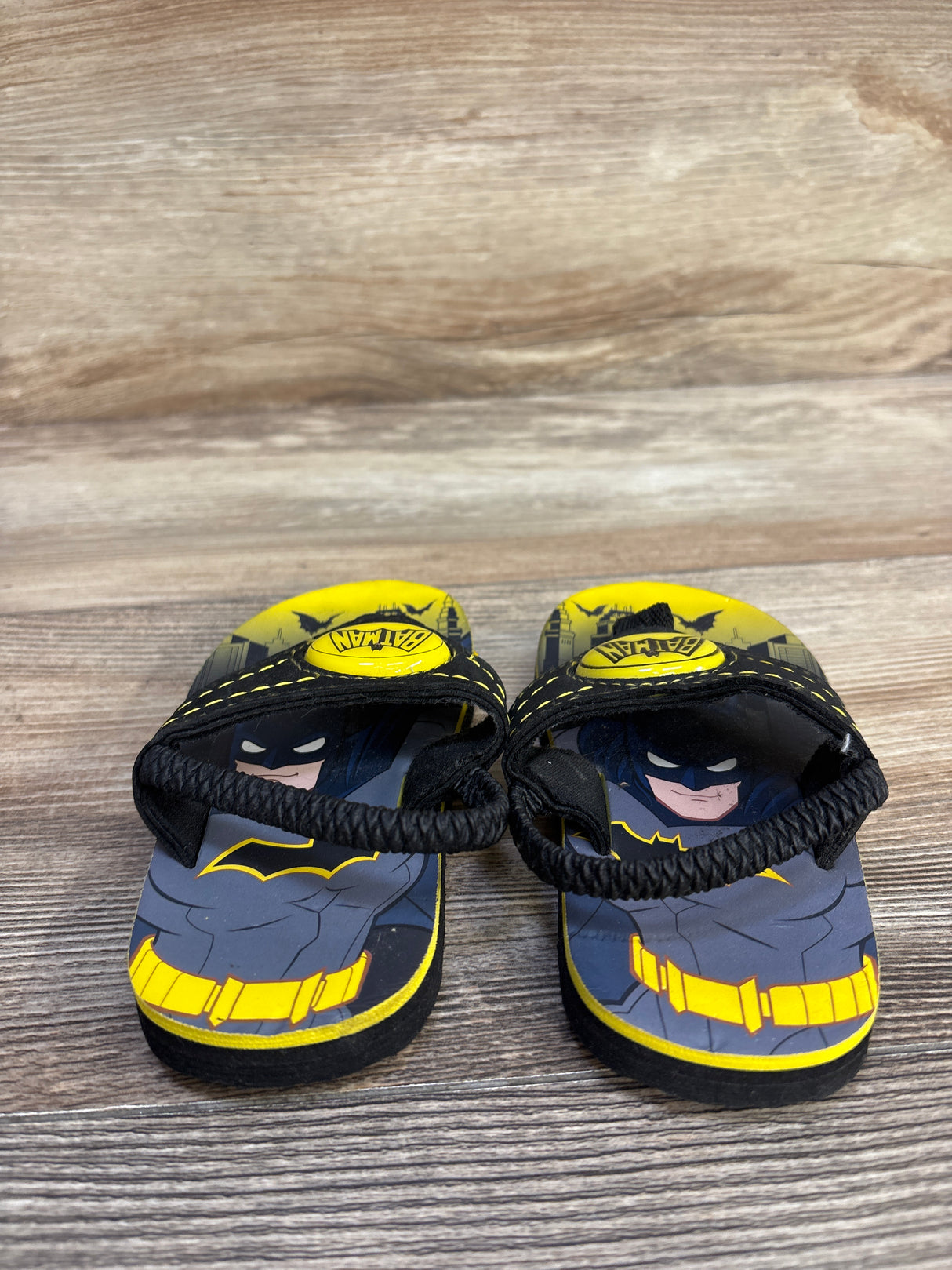 Batman Light Up Flip Flop Sandals Black sz 7-8c