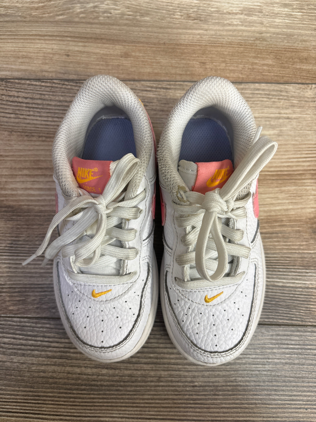 Nike Force 1 Low TD 'White Coral Chalk' Sneakers sz 9c