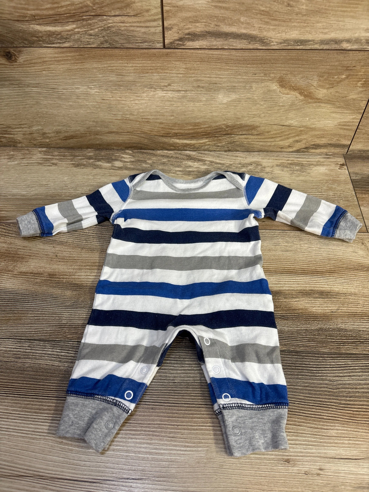 Simple Joys Striped Coverall White sz 0-3m