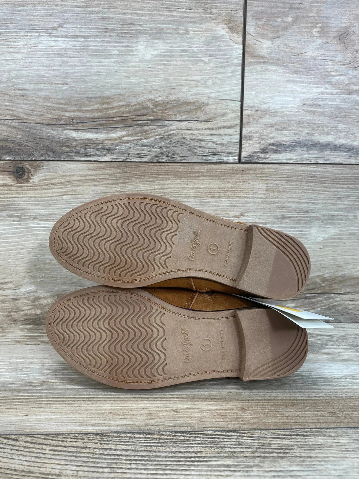 NEW Cat & Jack Girls' Opal Zipper Boots Cognac SIZE 1Y - Me n Mommy To Be