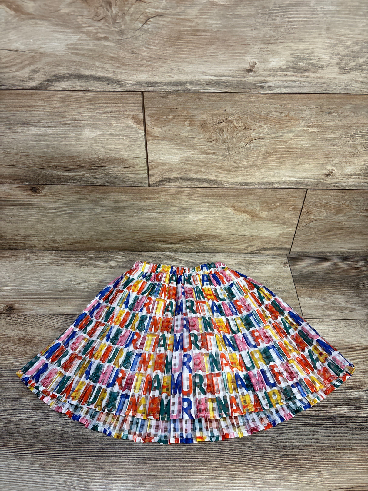 Faux Tina Mur Pleated Skirt White sz 5/6T