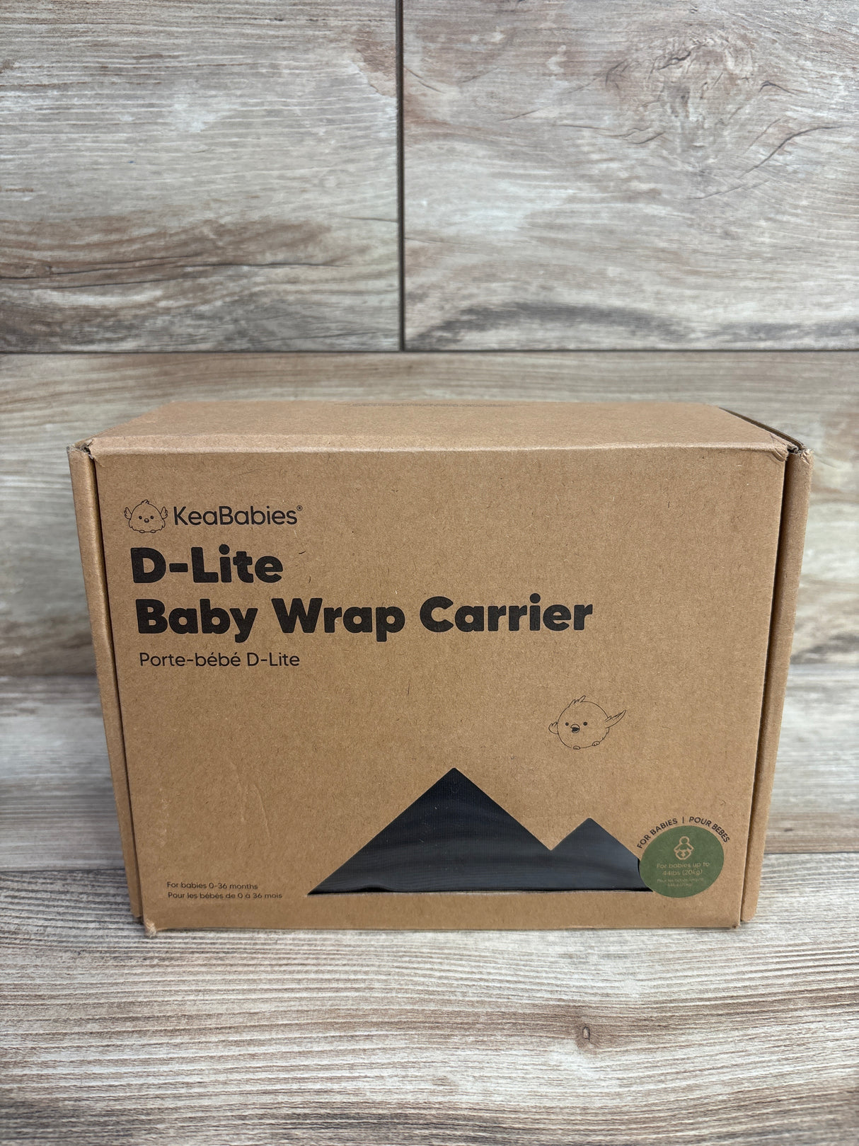 KeaBabies D-Lite Baby Wrap Carrier Black (up to 44lbs)