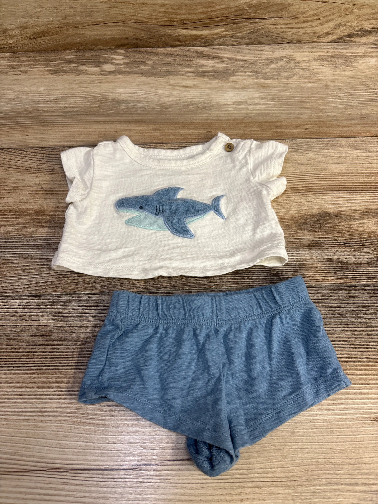 Cloud Island 2pc Shirt & Shorts White sz Newborn - Me n Mommy To Be