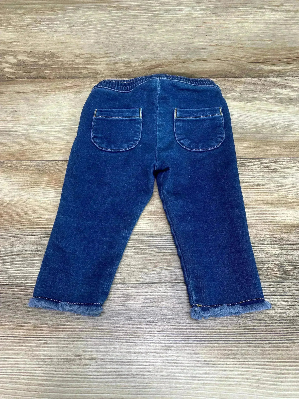Cat & Jack Raw Edge Hem Pants Blue sz 6-9m - Me n Mommy To Be