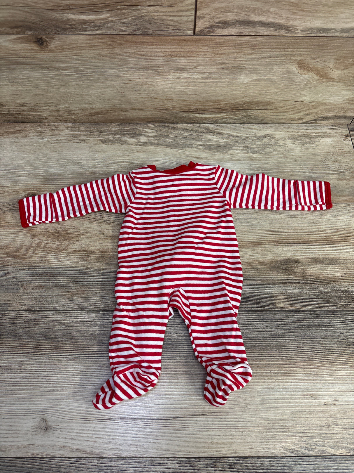 Carter's Striped Reindeer Sleeper Red/White sz Newborn