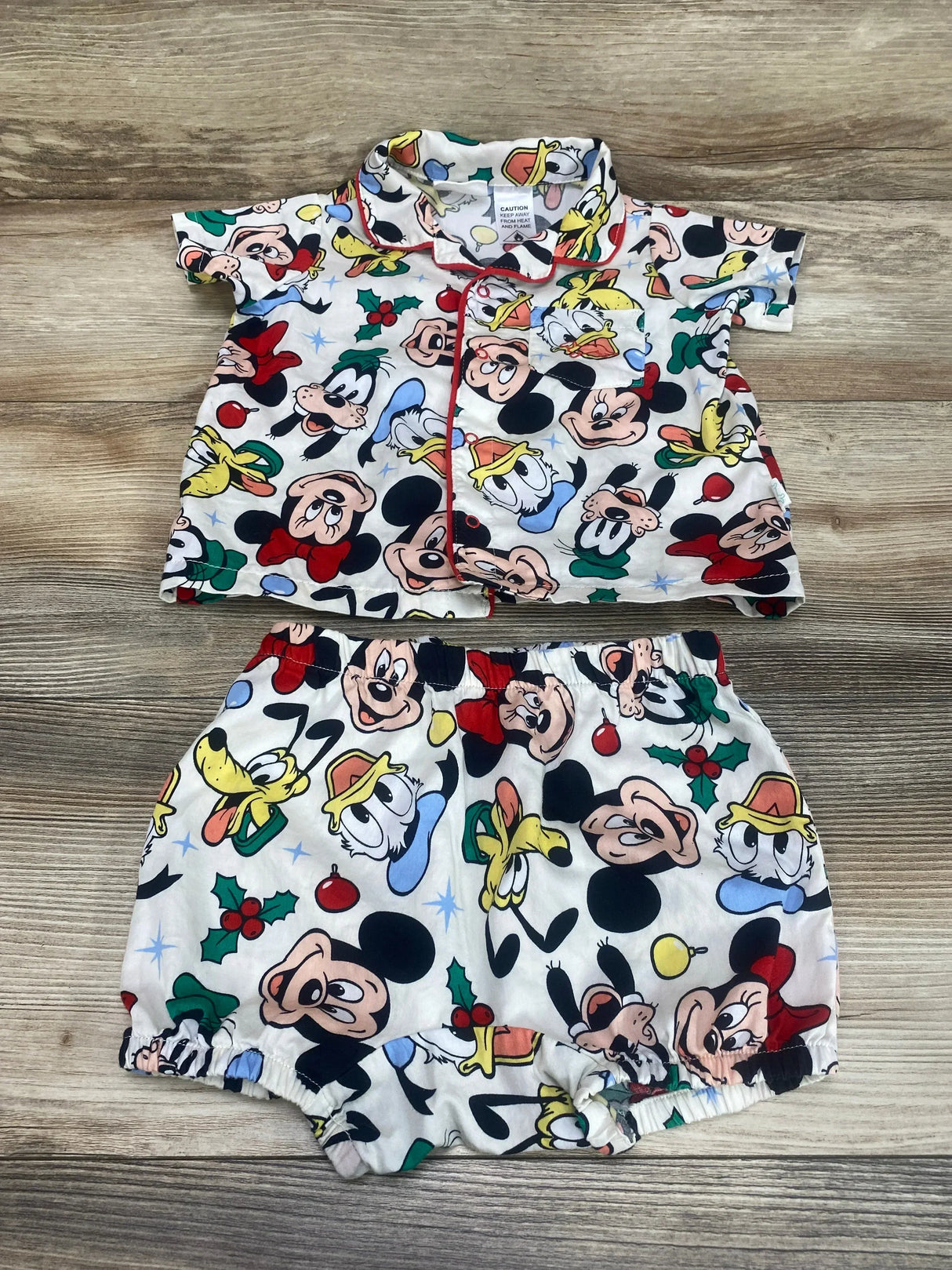 Peter Alexander Disney 2pc Mickey & Friends Pajama Set White sz 12-18m - Me n Mommy To Be