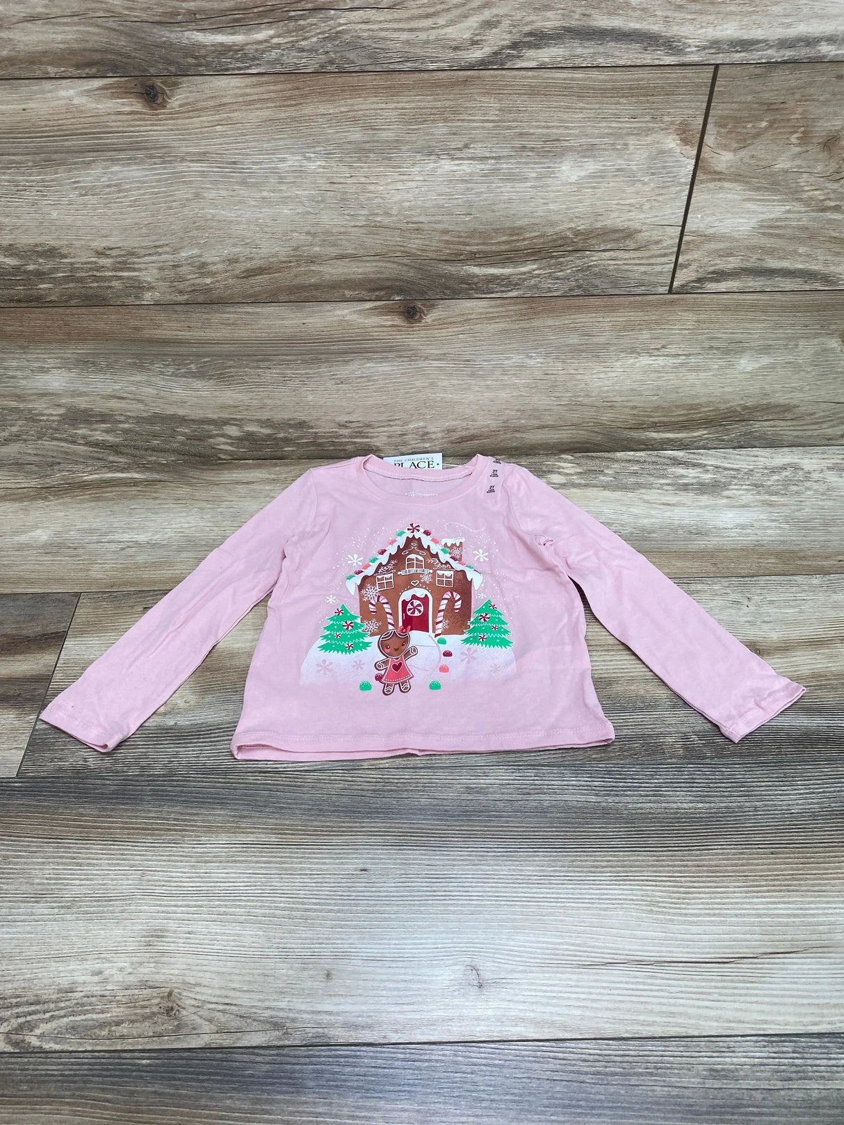NEW Children's Place Gingerbread House Shirt Pink sz 2T - Me n Mommy To Be