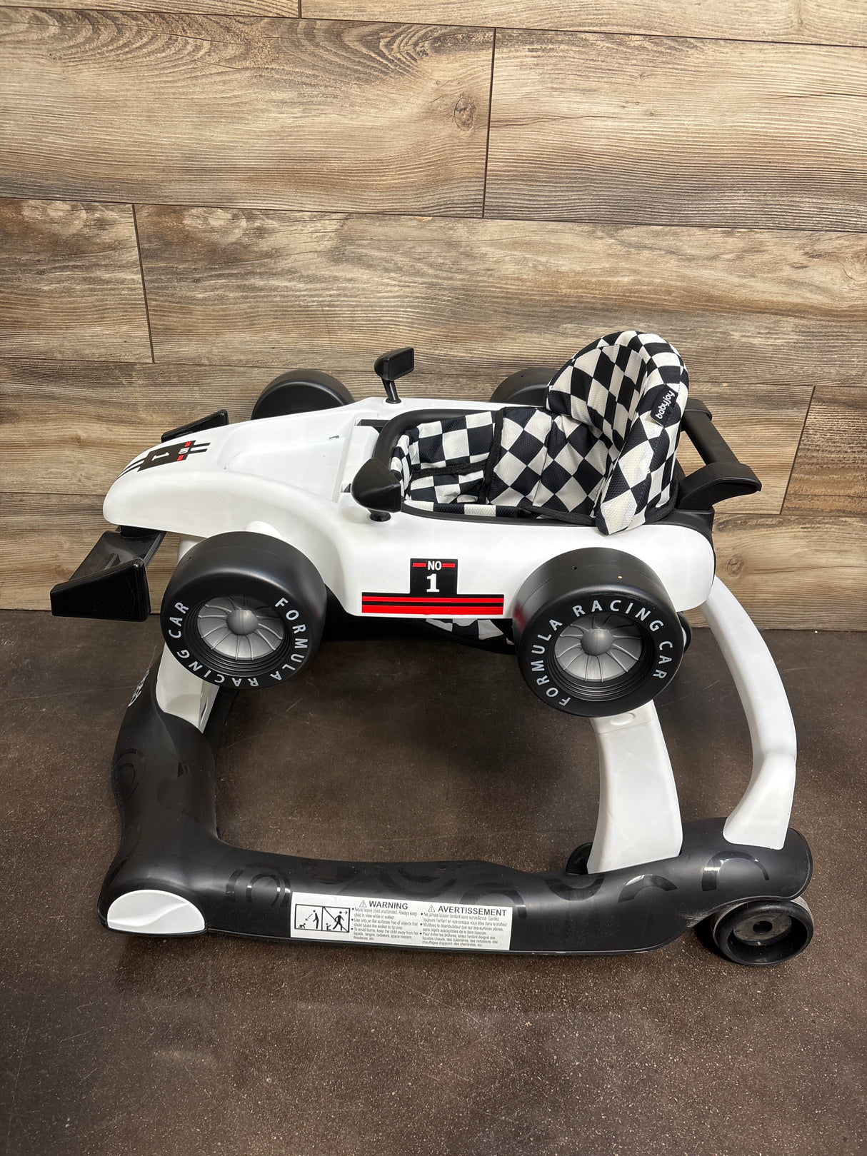 Baby Joy Foldable Baby Walker - White & Black*