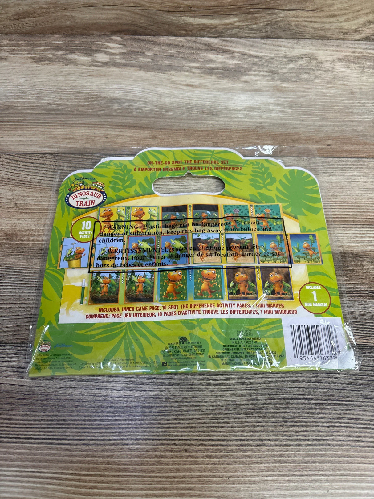 Dinosaur Train spot the difference activity kit for children with 10 pages and 1 marker