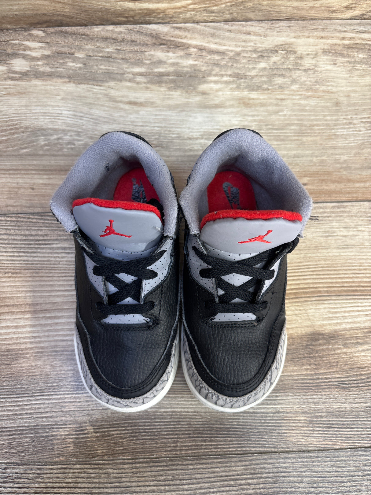 Air Jordan 3 Retro OG TD 'Black Cement' Sneakers sz 10c