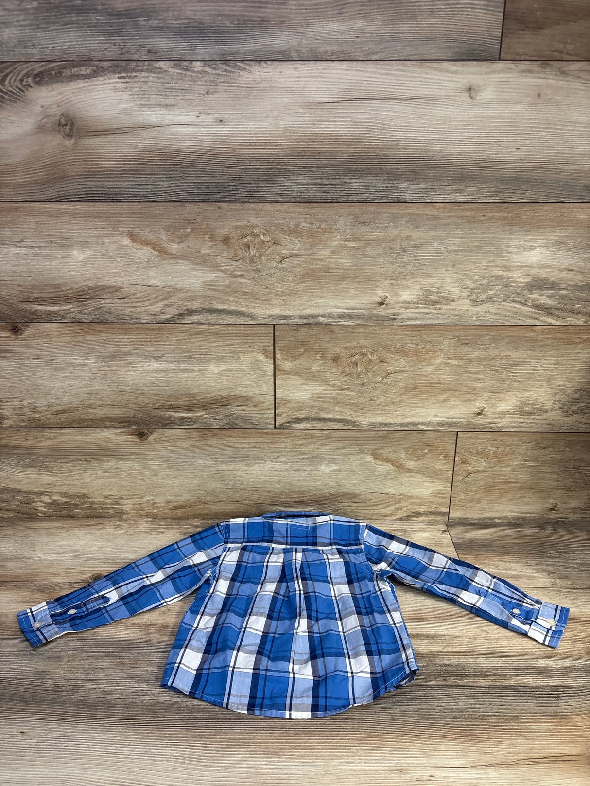 U.S. Polo Assn. Plaid Button-Up Shirt Blue sz 3T