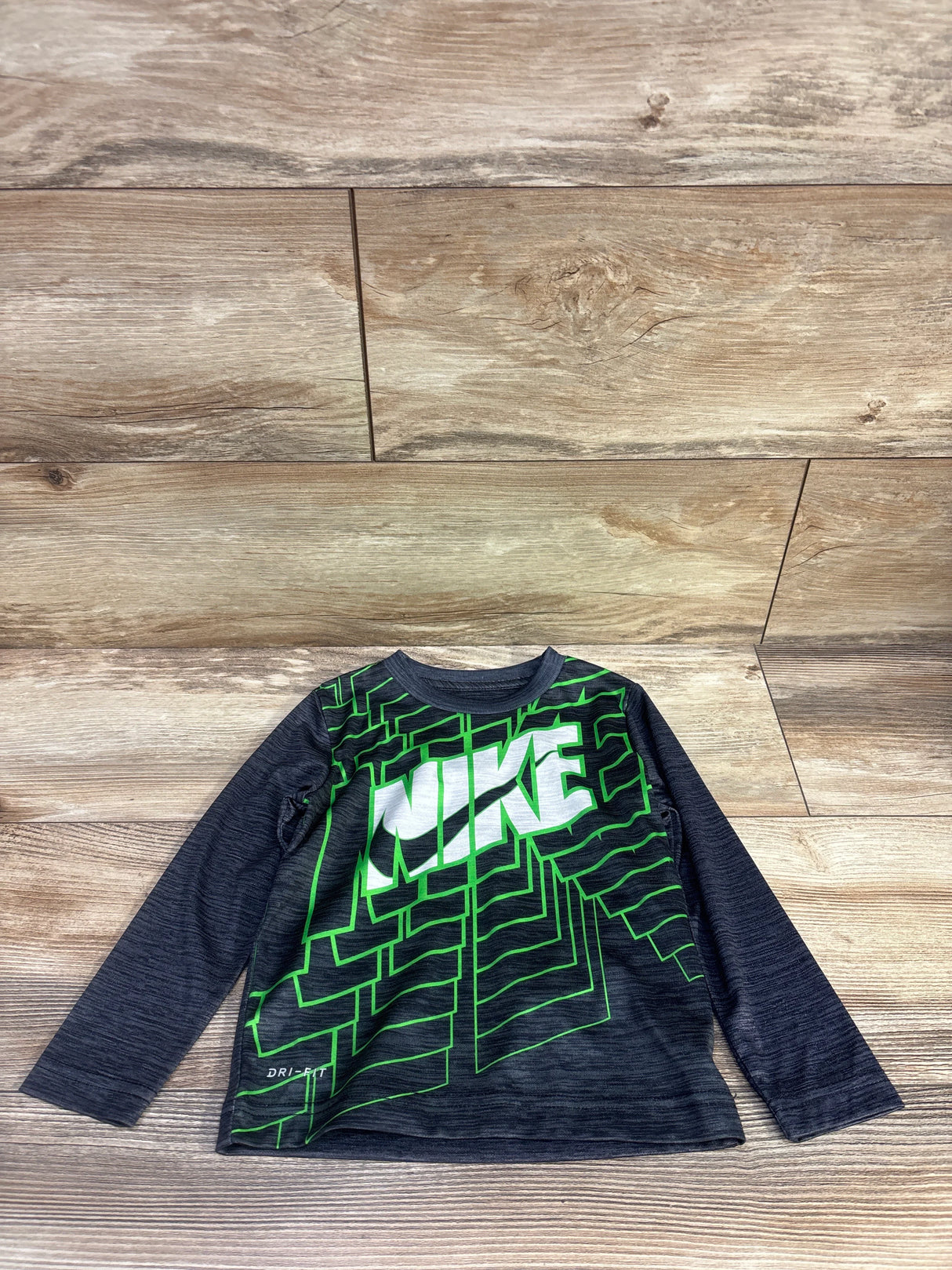 Nike Dri-Fit Long Sleeve Shirt Grey sz 2T