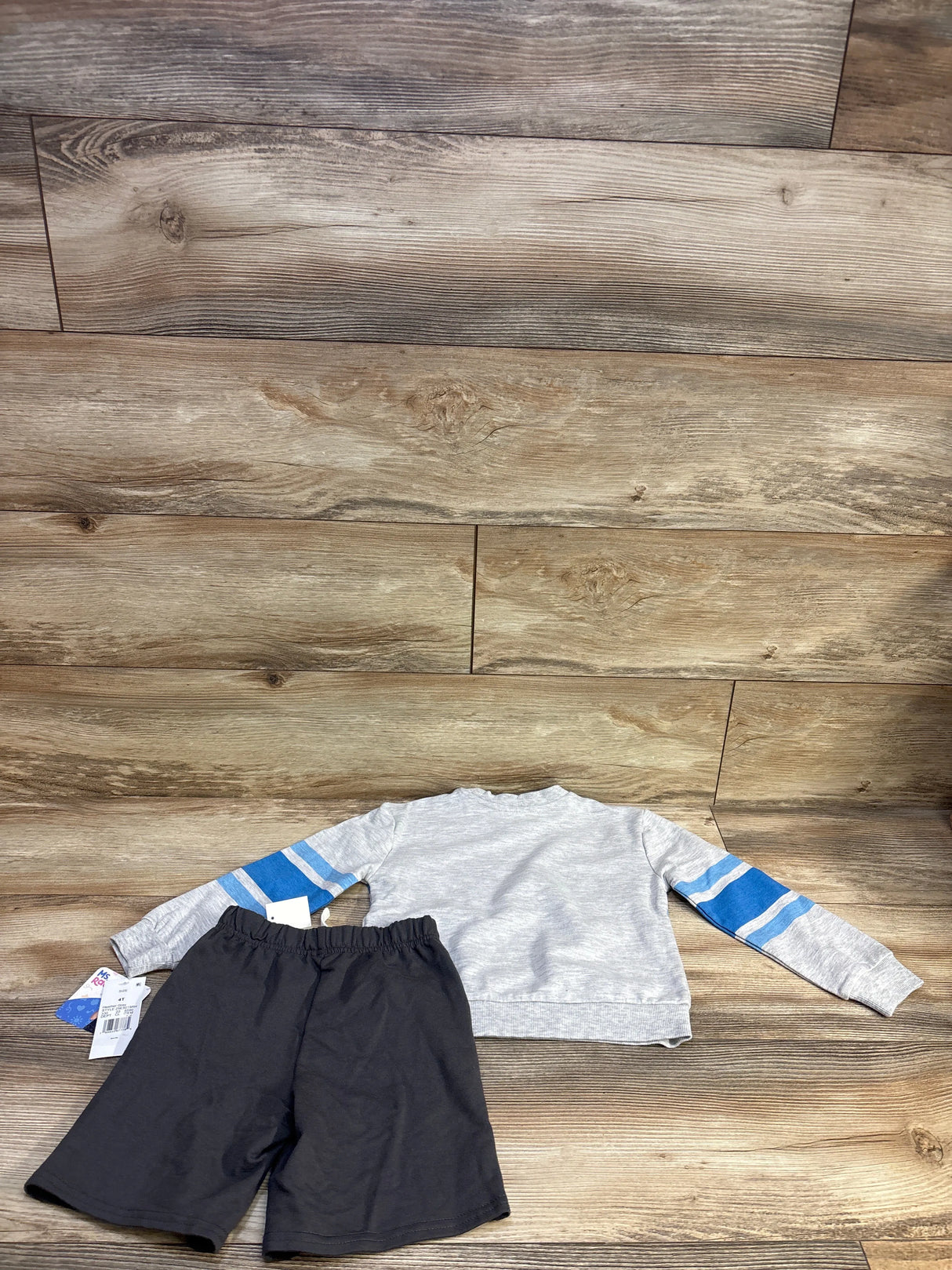 NEW Ms Rachel 2pc School Bus Sweatshirt & Shorts Set Grey sz 4T