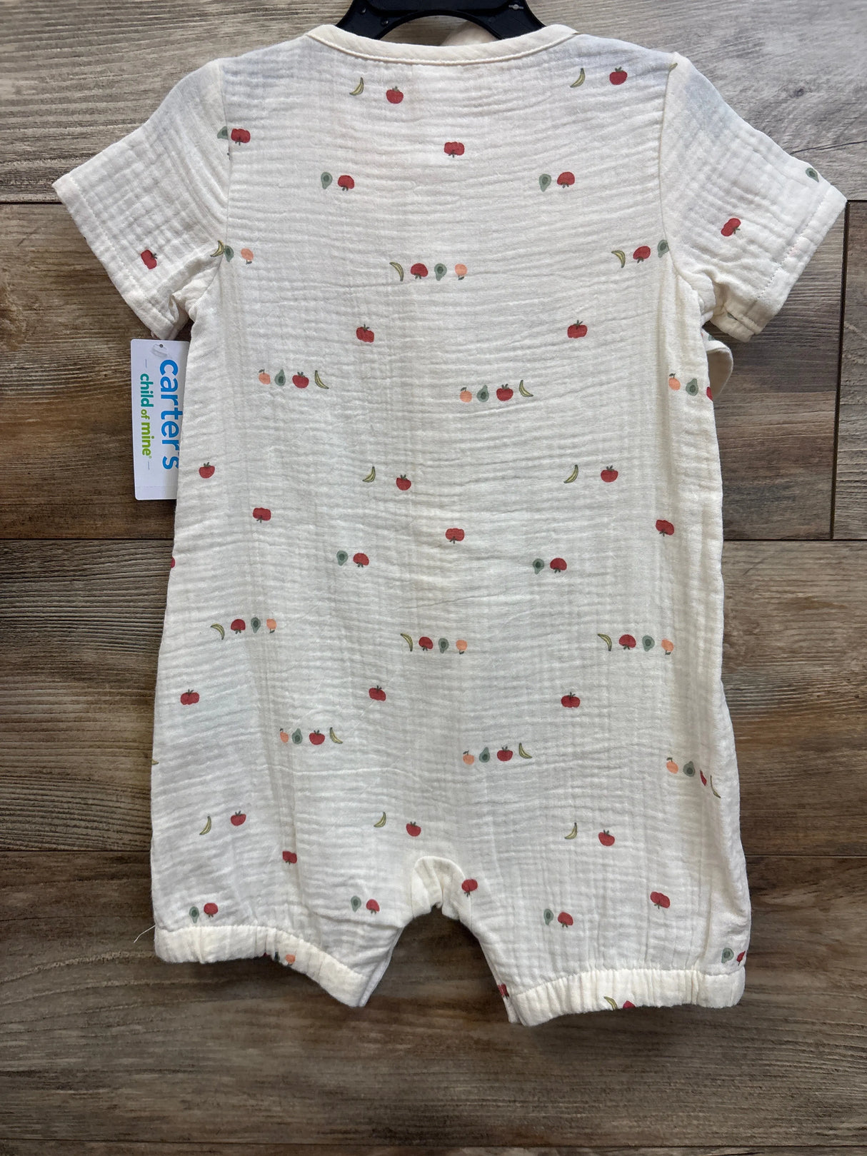 NEW Child Of Mine 2pc Gauze Henley Romper & Bucket Hat Set Ivory sz 24m