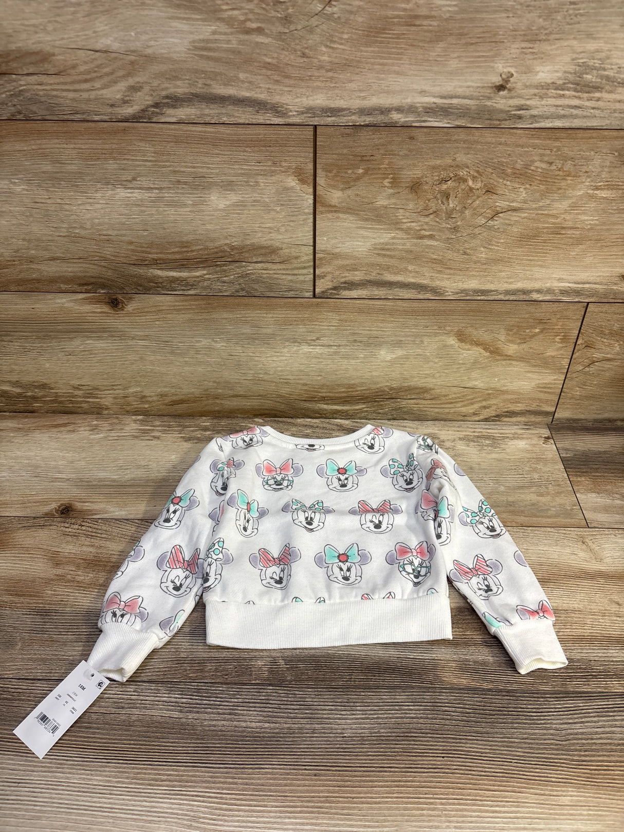 NEW Disney Baby Minnie Mouse Pullover Sweatshirt White sz 18m